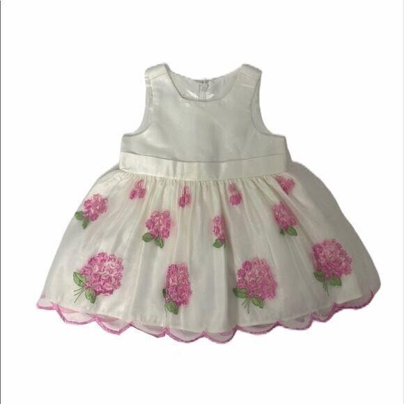 American Princess Infant Girl's Dress White and Pink Floral Size 6-Months - Picture 1 of 4